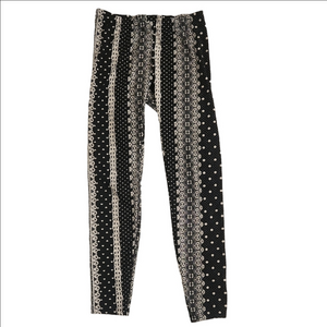 3/$20 Lily White Black & White Patterned Leggings